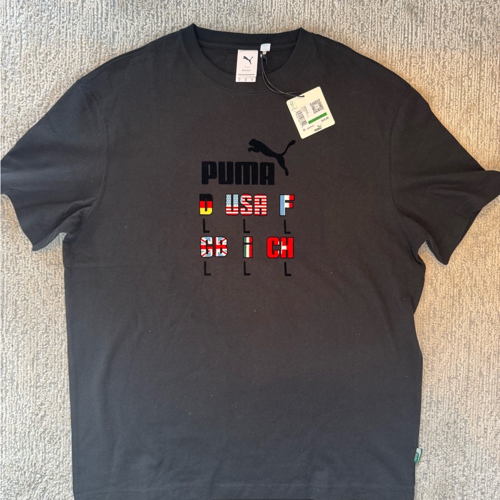 Puma Men's Black Graphic Tee